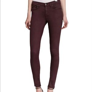 Rag & Bone Skinny Jeans in Wine
